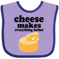thumbnail image 3 of Inktastic Cheese Makes Everything Better Boys or Girls Baby Bib, 3 of 4