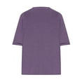 thumbnail image 4 of Summer Fashion Oversize Shirts for Womens V-neck Solid Color Five Minute Sleeves Oversized T-shirt Top, 4 of 7