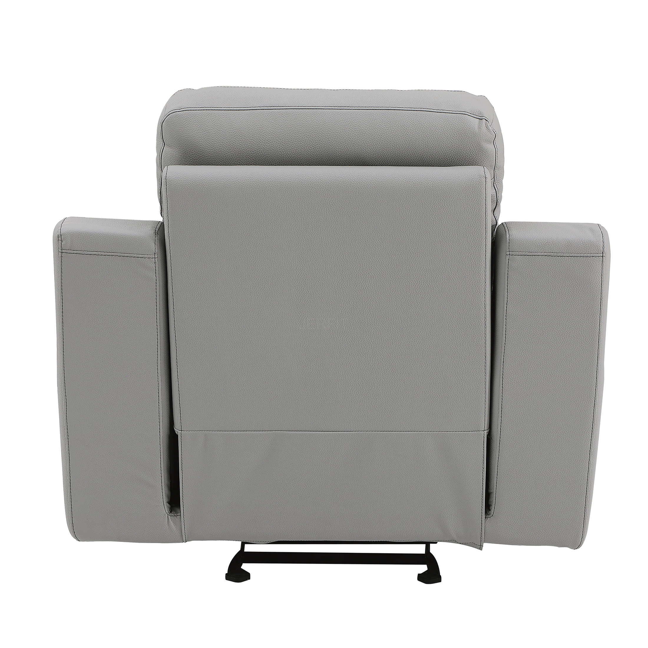 JERFIT Modern Recliner Chair Leather Reclining Chair with Lumbar Support, Air Upholstered Fabric, Gray
