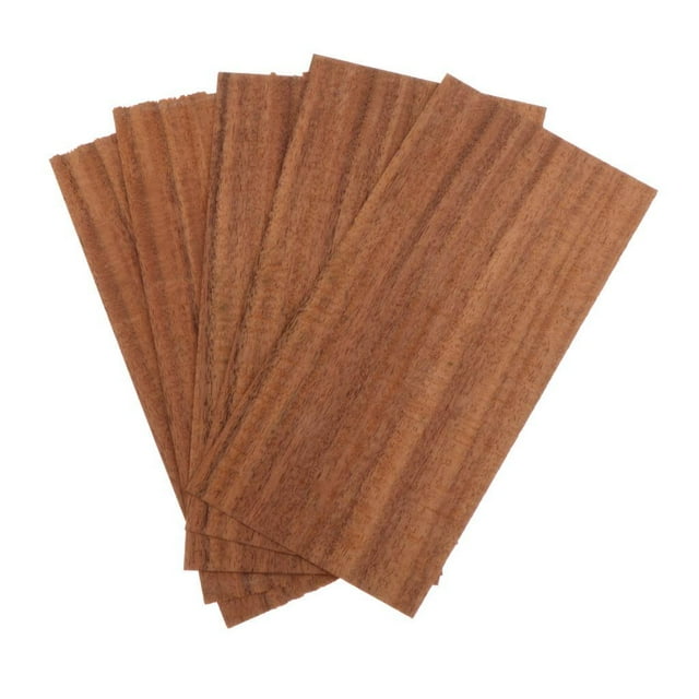 Milaget 5pcs Handmade Guitar Headplate Head Veneer DIY Decoration Luthier Tool Parts - Acacia