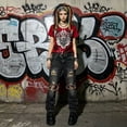 thumbnail image 5 of Women's Graphic Tees Y2K Vintage Gothic Tops 2000s Streetwear Slim Fit Shirt Emo Scene Alternative Clothes for Women, Casual Party Shirts, 5 of 8