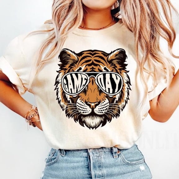 Game Day Tigers Mascot Shirt Football Mom Shirt Cute Game Day Shirt Retro Tiger Shirt Tige