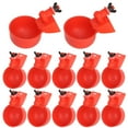 thumbnail image 2 of Gustave 12 Pack Chicken Water Cups 3/8" Thread Automatic Poultry Waterer Feeder Watering Cup Kit Drinking Bowls for Chicken Ducks Goose Turkey, 2 of 9