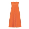 thumbnail image 1 of HBFAGFB Combinaisons pour Femmes Grande Taille Col Rond Décontracté Sans Manches Taille Haute Orange Taille TTG, 1 of 8