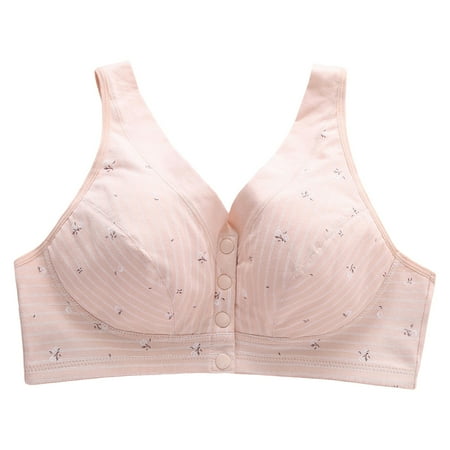 Fsqjgq Sports Bras for Women Underwear Nursing Bras for Breastfeeding Wireless Bras Womens Sports Bras Sexy Front Button Shaping Cup Shoulder Strap Large Size Underwire Bra Push Up Bra Seamless Sport