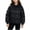 Black, variant on StSilkitty Boys Girls Puffer Jacket Long Sleeve Collared Button down Jacket Coat With Pockets Fall Winter Warm Outerwear