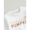 thumbnail image 6 of CIYCuIT Kids Baby Girls 2Pcs Halloween Clothes Long Sleeve Letter Pumpkin Print Sweatshirt + Flared Pants 6M-4T Infant Casual Daily Fall Outfits, 6 of 9