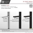 thumbnail image 5 of Stylish 12" Ht Single Handle Matte Black & Polished Chrome Vessel Bathroom Faucet B-122NC, 5 of 13