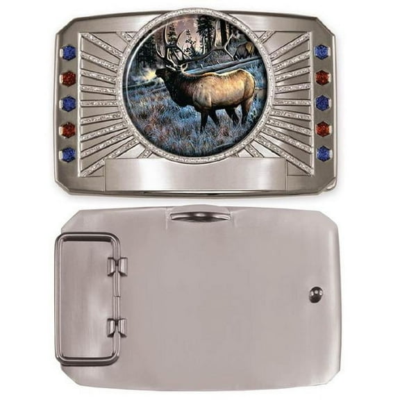 Simba  Glitter Belt Buckle Medallion - Silver - 2.5 x 3.75 in.