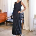 thumbnail image 3 of DPTALR Robe Longue Sans Manches pour Mère Enceinte Robe d'Été Régulière Confortable, 3 of 5