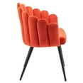 thumbnail image 4 of Modway Vanguard Performance Velvet Dining Chair Set of 2 in Black Orange, 4 of 9
