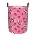 thumbnail image 2 of Uemuo Strawberry Cake Pattern Circular Laundry Hamper Basket with handles,Collapsible laundry basket,Large capacity laundry hamper,Laundry Organizer-, 2 of 8