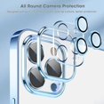 thumbnail image 3 of Magnetic Case for iPhone 14 Pro Max, [Built-in Camera Lens Cover] Soft Shockproof Clear Back Slim Phone Case [Compatible with MagSafe] for iPhone 14 6.7'', Blue, 3 of 14