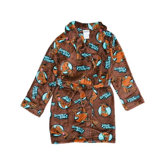 Scooby Doo Boy's Bathrobe Plush Robe Kids Sleepwear