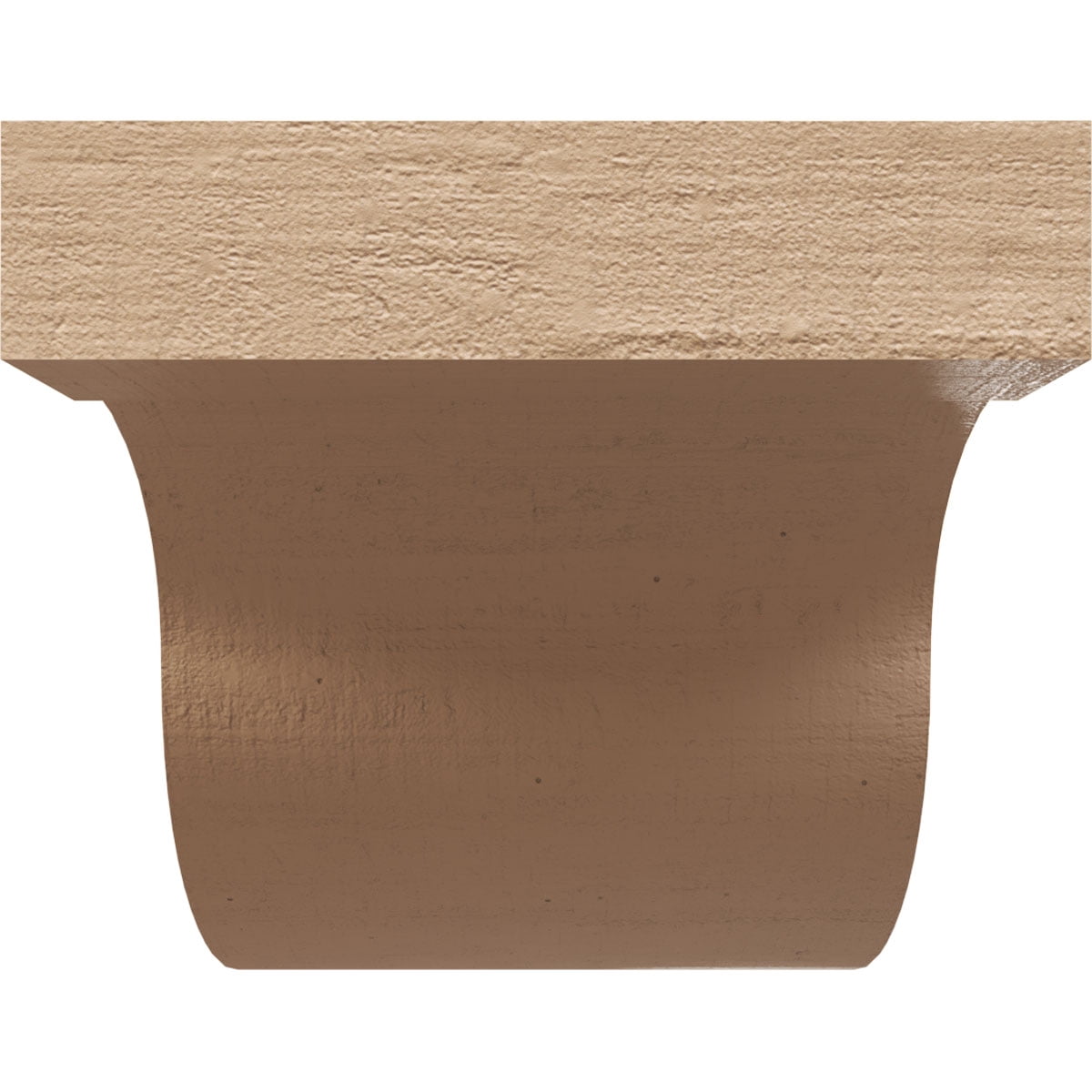 10"W x 20"D x 10"H Wide Del Monte Rough Cedar Woodgrain TimberThane Corbel, Primed Tan