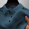thumbnail image 5 of Qwertyu Breeze Capri Polo Shirt for Men Beer Belly Stiff Collar Mesh Shirts Summer Casual 2026 Summer Quick Dry Golf Shirt Blue M, 5 of 6