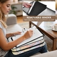 thumbnail image 5 of Haosy Accordion File Organizer Zipper Binder 500 Sheet 6-Tab Expanding File Folder Multi-Pocket 1.2 Inch 3 Ring Cute Hippopotamus and Rice, 5 of 7
