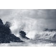 thumbnail image 2 of Murdock, Ramona 32x23 White Modern Wood Framed Museum Art Print Titled - Indigo Crashing Wave, 2 of 4