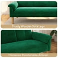 thumbnail image 3 of Noelse 69" 3-Seater Sofa, Extra Deep Seat with Padded Armrests, Solid Wood Legs, Green Couch for Living Room, 3 of 8