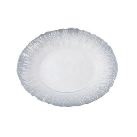 8 in. Plates with Flashy Silver Design - Set of 4