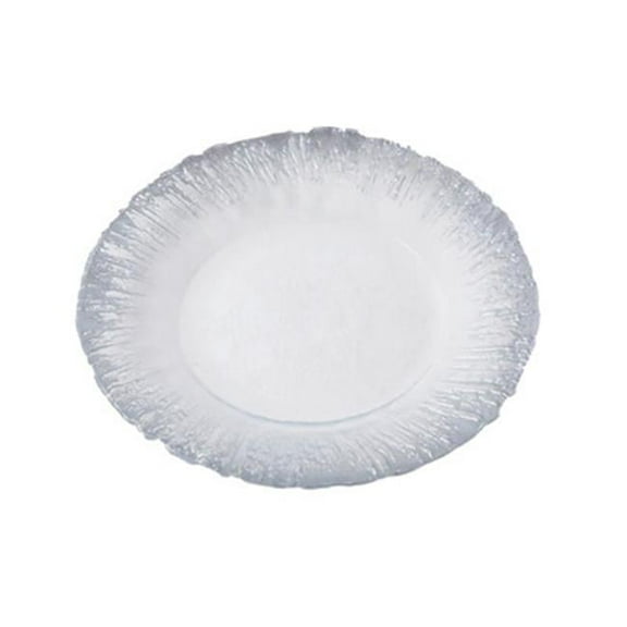 8 in. Plates with Flashy Silver Design - Set of 4