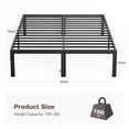 thumbnail image 5 of JOINSUN 14" Full Size Bed Frame, Heavy Duty Metal Bed Frame with Underbed Storage, No Box Spring Required, 5 of 5