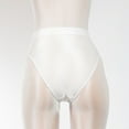 thumbnail image 2 of WTXUE Womens Panties High Waist Cheeky Underwear for Women Ladies Underwear Panties Super Thin Shiny Sheer High Waist Briefs Smooth | 1 Piece White L, 2 of 5