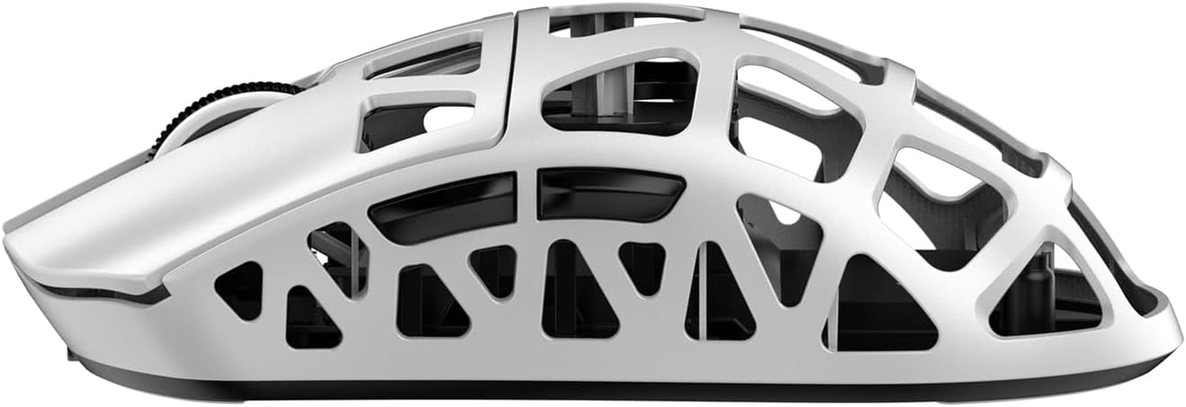 ATTACK SHARK R3 Wireless 8K Magnesium Alloy Mouse, 46g SUPERLIGHT Mouse, PixArt PAW3395 Gaming Sensor, BT/2.4G/Wired Gaming Mouse, Adjustable DPI 26000, Office Mice for Win11/Xbox/PS/Mac -White
