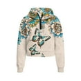thumbnail image 4 of Chaqlin Mandala Flowers Butterfly Zip Up Sweatshirt Comfy Casual with Pocket Lightweight Comfy Casual Athletic Sports Jacket Size 11-12, 4 of 7