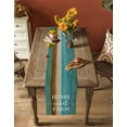 thumbnail image 7 of Table Runner Dresser Scarf 18 x 72 Inch Vintage Teal Brown Wood Grain Country Home Sweet Farm Table Runners Non-Slip Heat Kitchen Dining Table Decor for Indoor Outdoor Home Party Decoration, 7 of 7