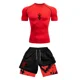 thumbnail image 3 of Conjunto de compresión con estampado 3D de Anime para hombre, Top de manga corta para gimnasio, pantalones cortos de entrenamiento, secado rápido, transpirable, atletismo, Rash Guard, 3 of 5