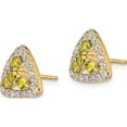 thumbnail image 2 of 14K Yellow Gold Lab Grown Diamond Si1/Si2, G H I, Cr.Yellow Sapp Triangle Post Ea (10.28 X 10.6) Made In India em7932-cys-039-ylg, 2 of 5