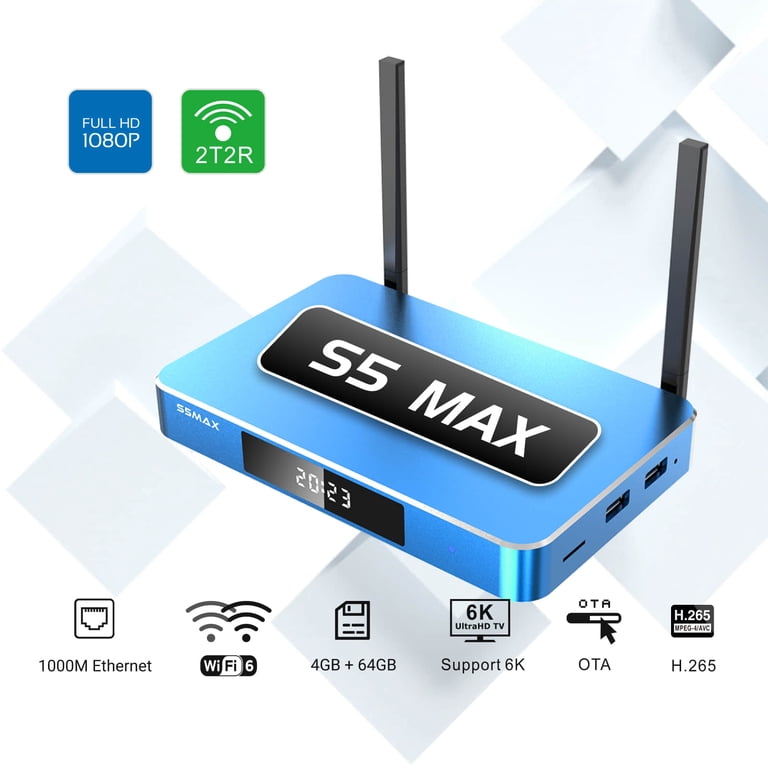 SuperBox S5 Max Smart TV Box & Voice Remote – 2025 4GB RAM+64GB