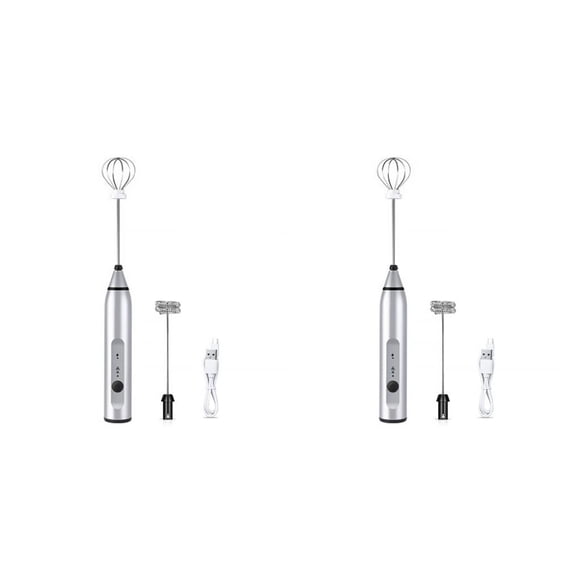 Cateissary Batidora eléctrica de mano con espumador de leche de 3 modos con USB, batidora de burbujas para café capuchino Type1 NO1