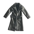 thumbnail image 2 of Figura masculina cortavientos largo, disfraz de figura masculina, ropa, decoración de muñecas, chaqueta de muñeca de cuero PU elegante, figura de, 2 of 9