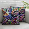 thumbnail image 3 of Fenyluxe Throw Pillow Cover Colorful Octopus Home Decor Pillowcase for Sofa White, 3 of 5