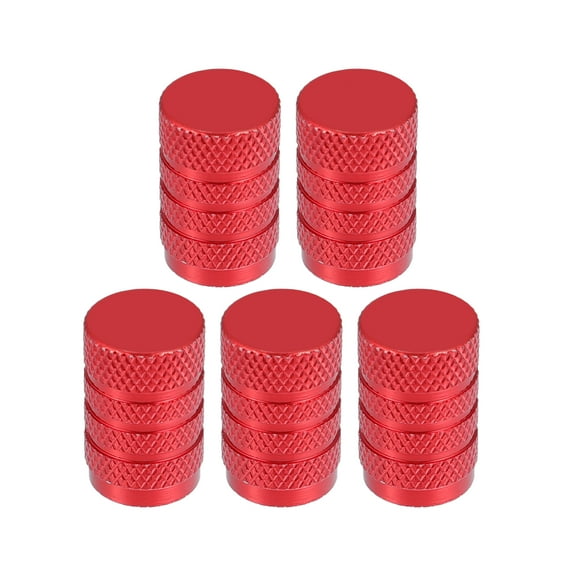 Unique Bargains 5 Pcs Universal Tire Valve Stem Caps for Car SUV Bike Trucks Motorcycles 17mm Aluminum Alloy Red