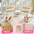 thumbnail image 7 of 50pcs Cookie Boxes, 4x4x2.5in Pink Bakery Boxes with Window, Mini Cake Boxes, Dessert, Pastry, Small Treat Boxes, 7 of 7