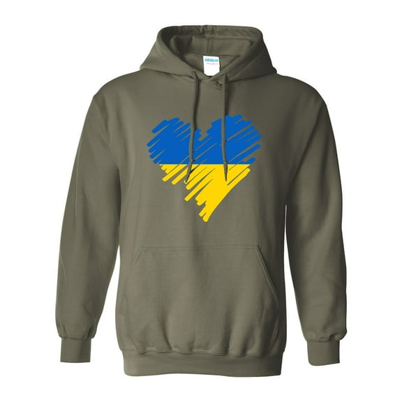 Ukraine Ukrainian Heart Love Flag Pride DT Sweatshirt Hoodie