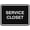 Black, variant on Signs ByLITA Classic Framed Service Closet Sign | Durable Material | Storage Sign (Black) - Small
