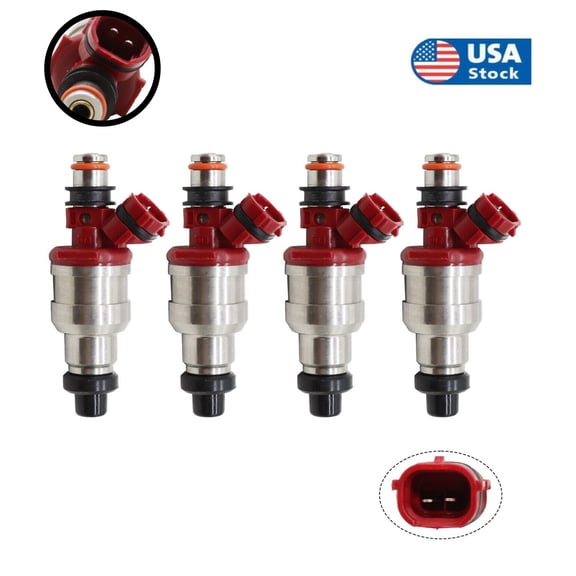 4PCS Fuel Injectors For 89-95 Toyota 4Runner Pickup T100 22RE 2.4L 23250-35040