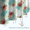 thumbnail image 6 of Pioneer Flower Floral Print Pattern Shower Curtain 84”x72", Bathroom Decorative Shower Curtain Set with 12 Hooks, Waterproof Washable, 6 of 6
