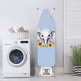 thumbnail image 3 of HELLHERO Elastic Edge Iron Dust Cover Dust Proof Protection Elephant and Sunflower Pattern Ironing Board Dust-Proof Cover for Women(Not Heat Insulating), 3 of 4