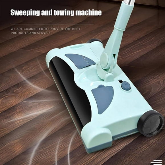 HLONK Nettoyeur de Tapis Électrique Sans Fil, Machine de Balayage et de Remorquage Haute Efficacité, Balayeuse de Tapis à Faible Bruit, Rechargeable Rapidement, Collecte la Poussière, les Poils et les Miettes, Aspirateur à Prise US