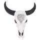 thumbnail image 1 of Decoración de pared Longhorn pulida pintada a mano, superficie firme, decoración de calavera de toro para decoración de fondo, 1 of 5