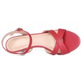 thumbnail image 4 of Women's Cross Straps Kitten Heel Sandals Red 8.5, 4 of 7