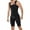 black, variant on Seamless Compression Garments Fajas Slimming Waist Full Body Shaper Spandex Tummy Trimmer Bodysuit Shapewear Shirt Girdle for Men Shaper
