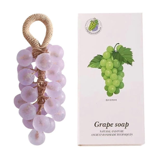 Grape Soap On A Rope – Crystal Grapes Soap For Hand Washing Or Decoration