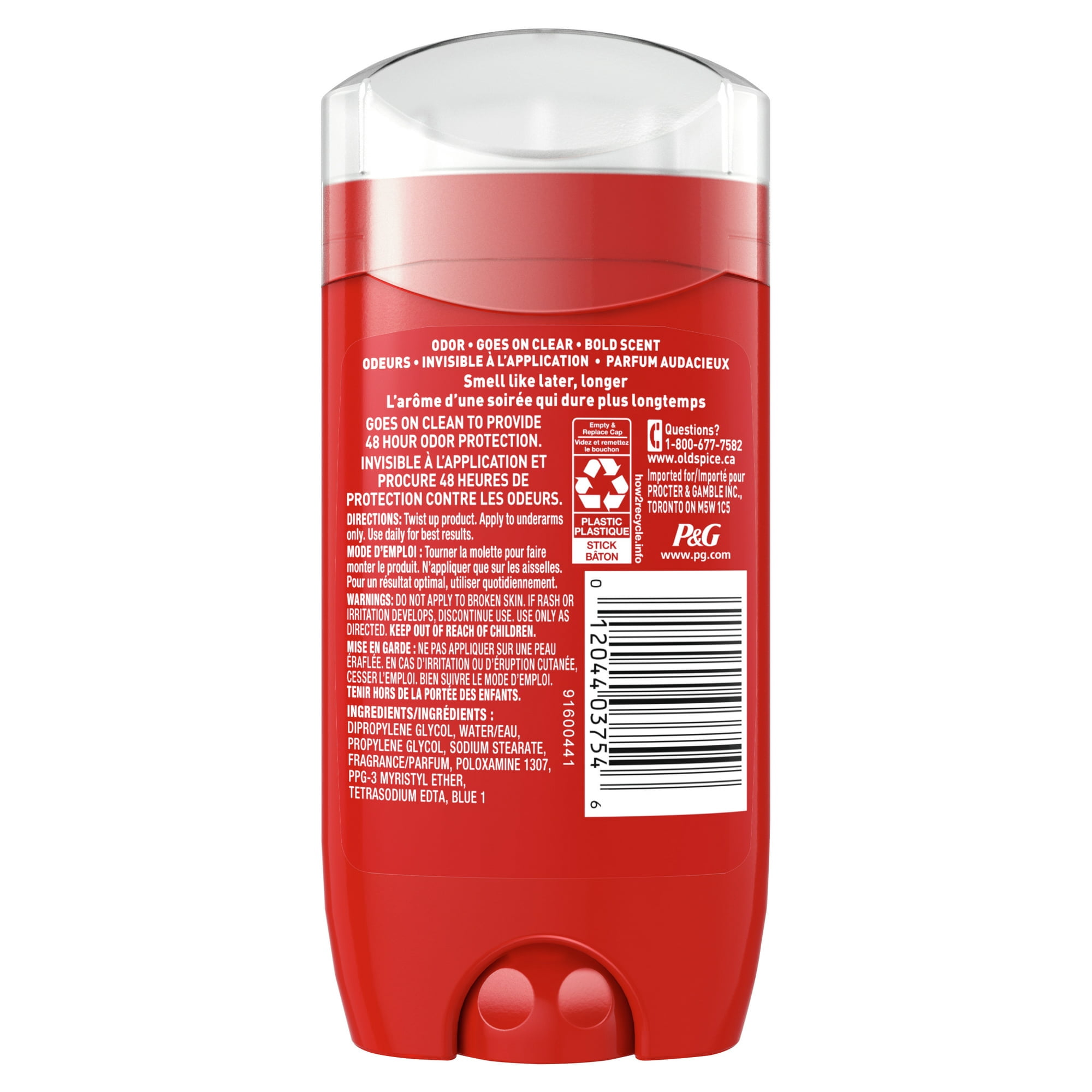 Old Spice Red Zone Collection after Hours Deodorant, Men, 3.0 oz, 4 Pack