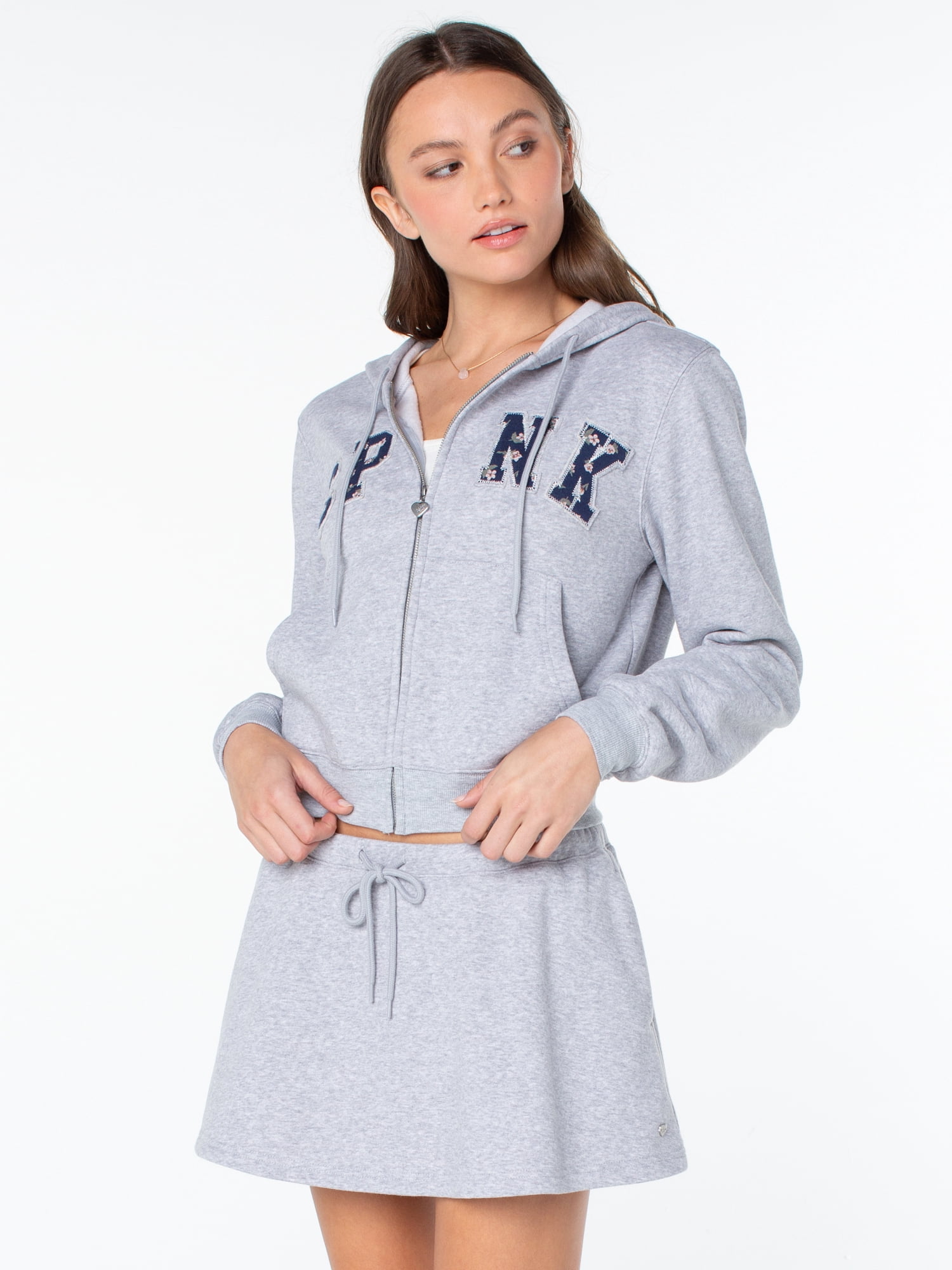 Celebrity Pink Women's Signature Zip Up Fleece Hoodie Sweatshirt, Sizes XS-XXXL